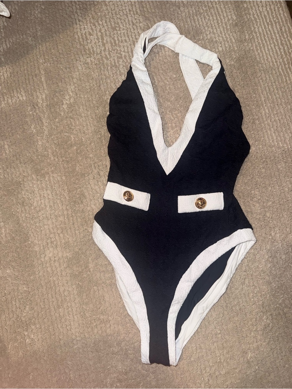 L’AGENCE Lisa Color Blocked One Piece Swimsuit XS - Picture 7 of 9